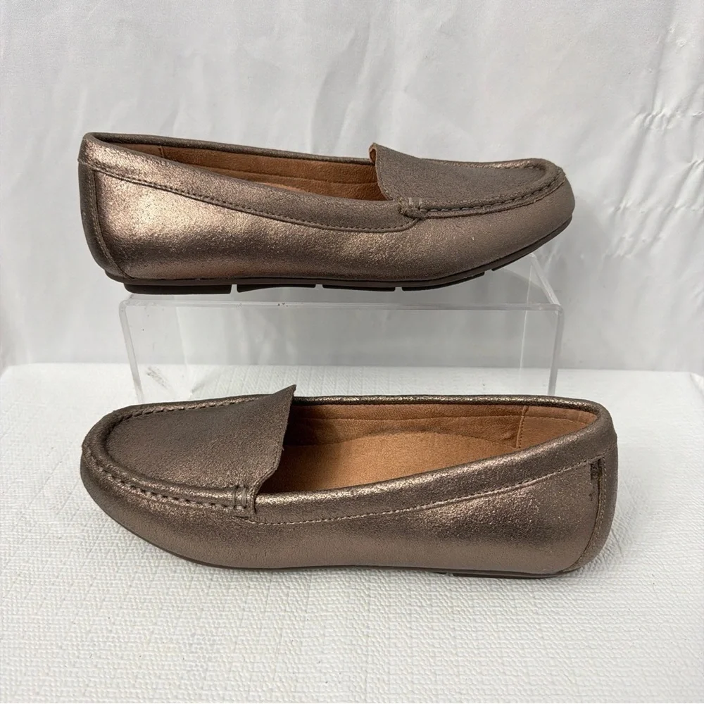 Vionic Debbie Metallic Flats Women’s Size 7.5 Comfort Shoes Slip On New